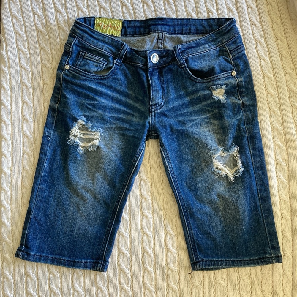 Vintage Machine Denim Shorts ~ Size 28